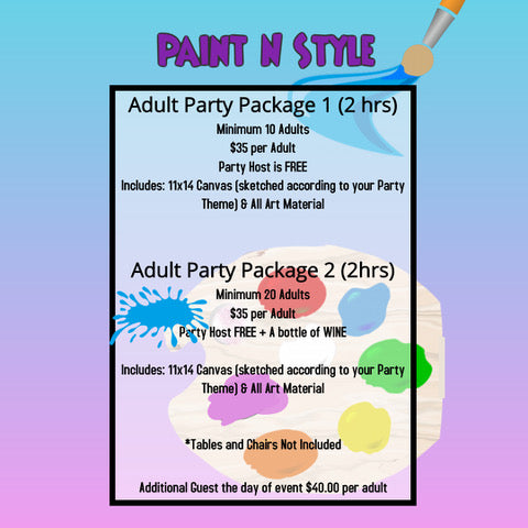 Custom Paint N Style Adult Event